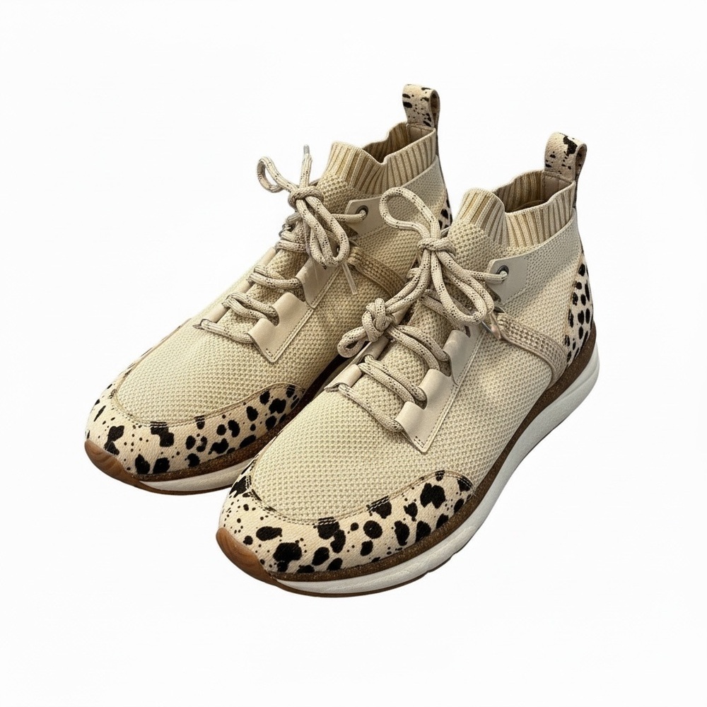 OTBT Hybrid Sneaker Womens 10 Chamois Calf Hair Leather Lace Up EUCโ